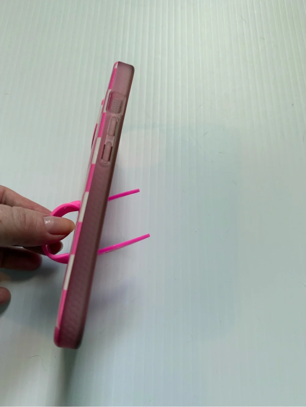 Loopy Pink Checkerd